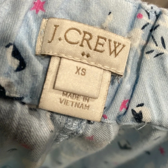 J. Crew Blue Penguin & Polar Bear Flannel PJ Pants size XS - Picture 2 of 6